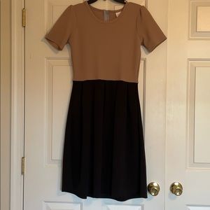 Short sleeve color block dress